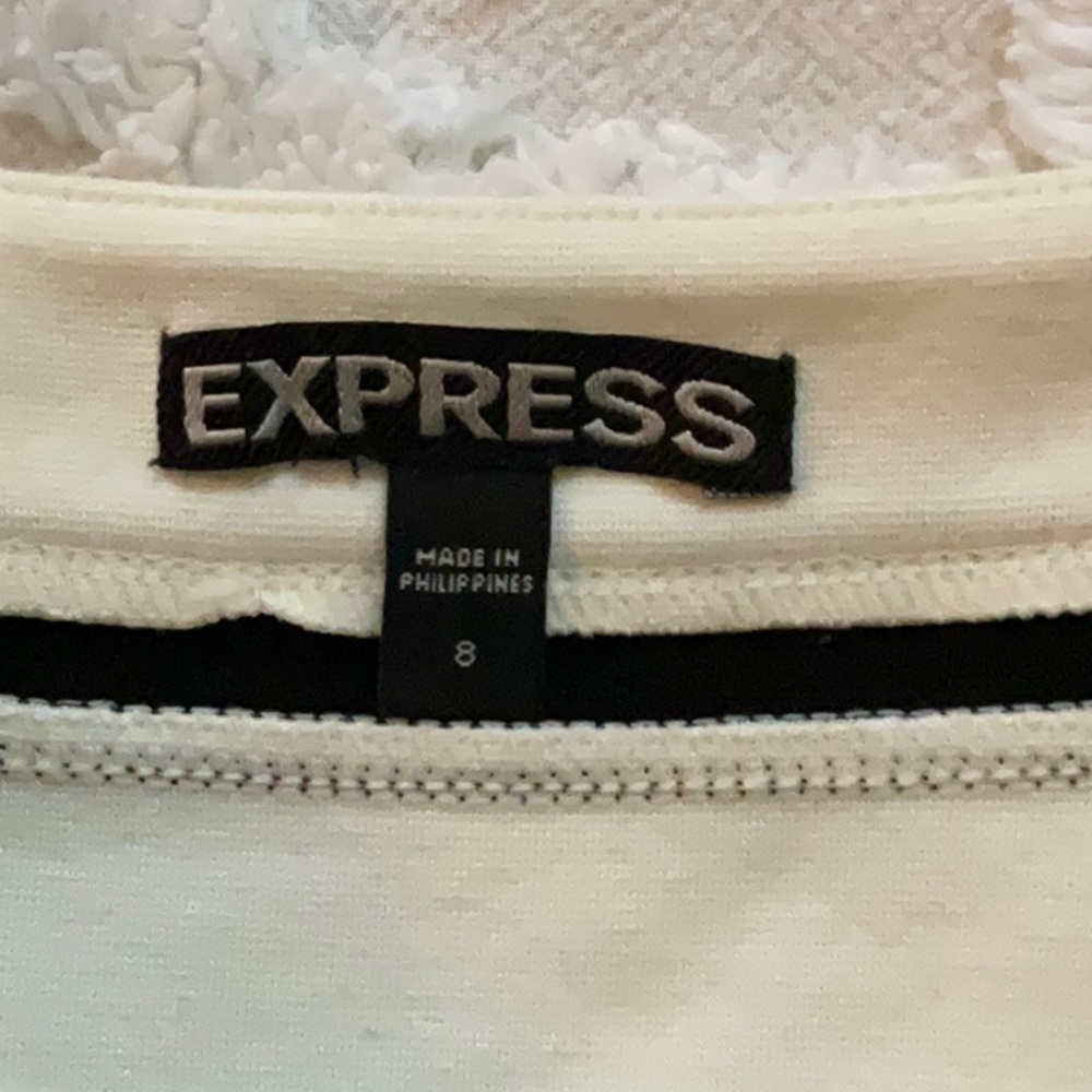 Express Color Block Stretchy Zip Up Mini Skirt Si… - image 2